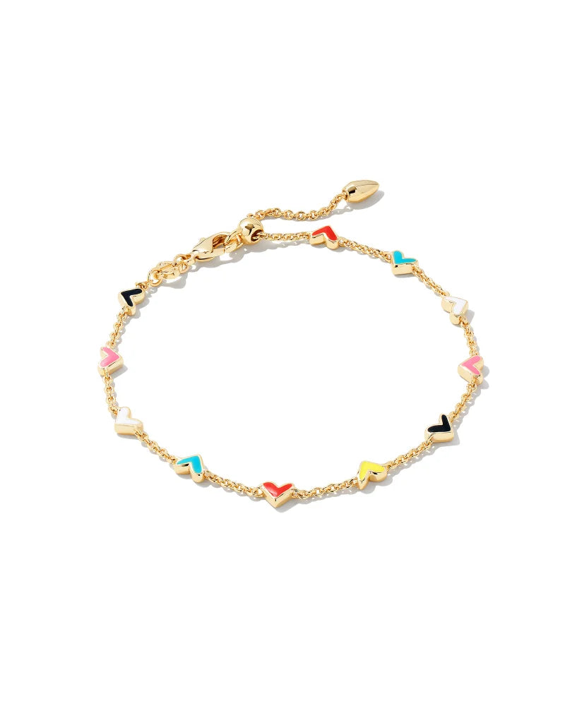 Haven Heart Gold Delicate Bracelet in Multi Mix