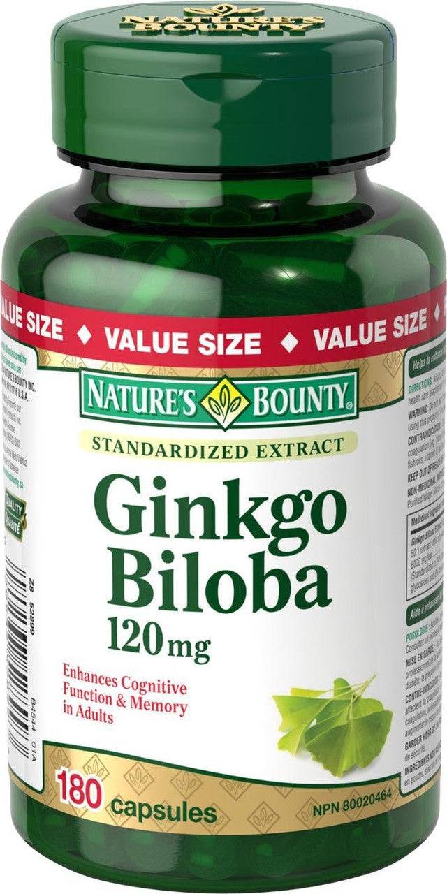 Nature’s Bounty Standardized Extract Ginkgo Biloba 120mg - YesWellness.com