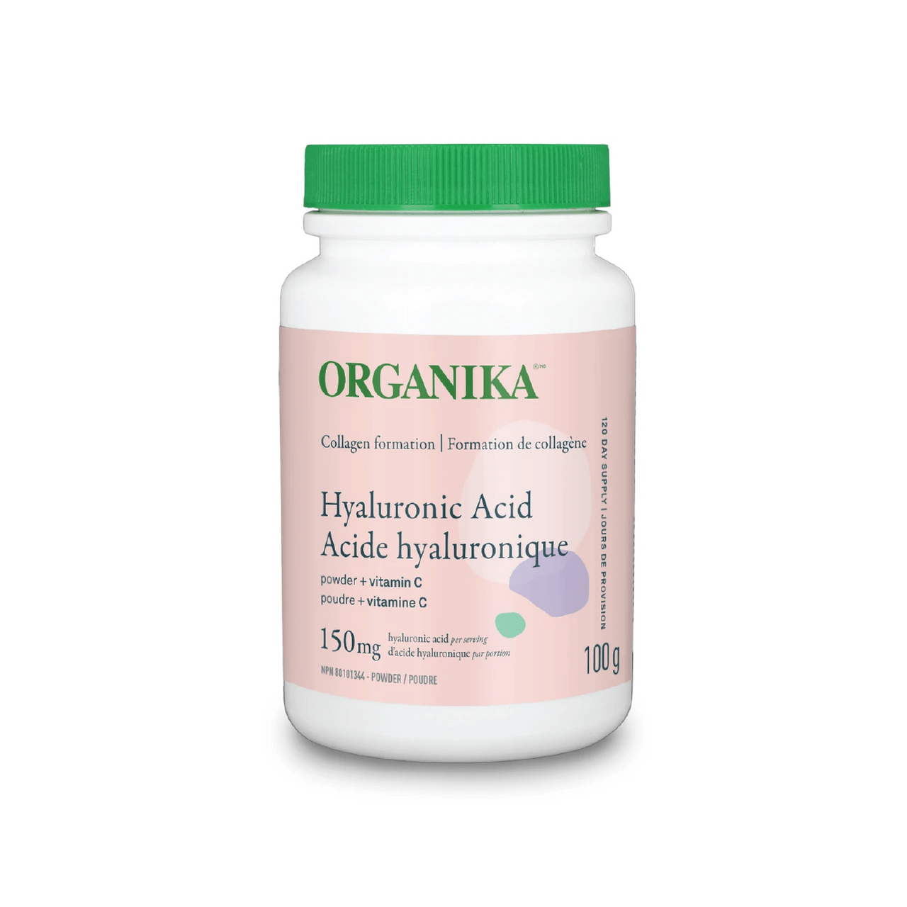 Organika Hyaluronic Acid Powder 150mg + Vitamin C - Collagen Formation 100g