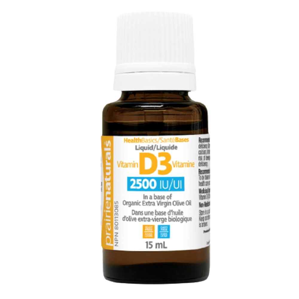 Prairie Naturals Vitamin D3 2500IU Liquid 15mL