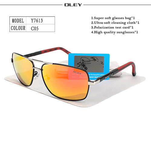 Oley Brand Y7613 Polarized Sunglasses Men Driving Uv400 Sunglasses Oley Y7613 C5