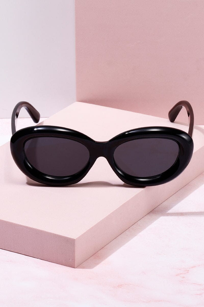 Soft Serve Puff Frame Sunglasses Sunglasses mure + grand Black/Black