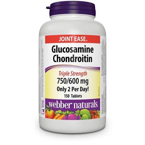 Webber Naturals Triple Strength Glucosamine Chondroitin 750/600mg