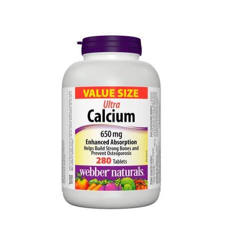 Webber Naturals Ultra Calcium Enhanced Absorption 650mg 280 Tablets