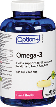 Option+ Omega 3 | 1000 mg X 180 Soft Gels
