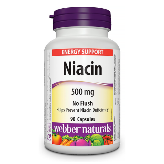Webber Naturals - Niacin 500 mg No Flush | 90 Capsules