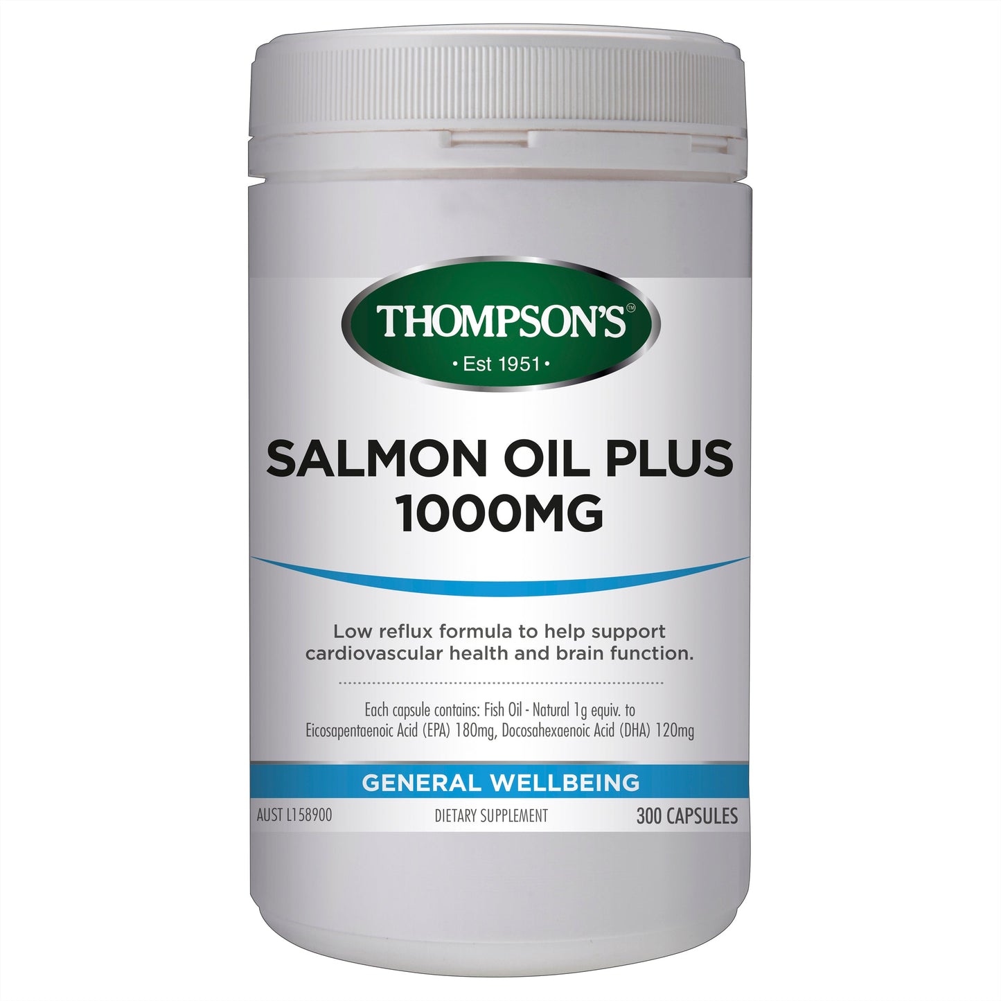 Thompson's Salmon Oil Plus 1000mg 300 Capsules