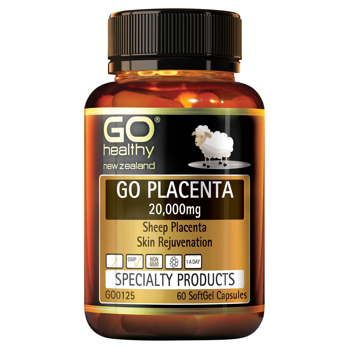 GO Healthy GO Placenta 20,000mg 60 Caps