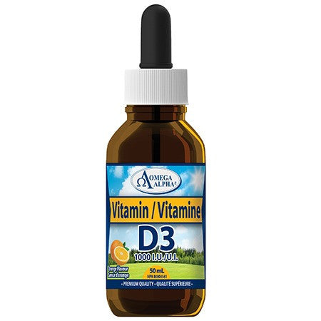 Omega Alpha Vitamin D3 Concentrated Drops - Orange Flavour | 50 ml*