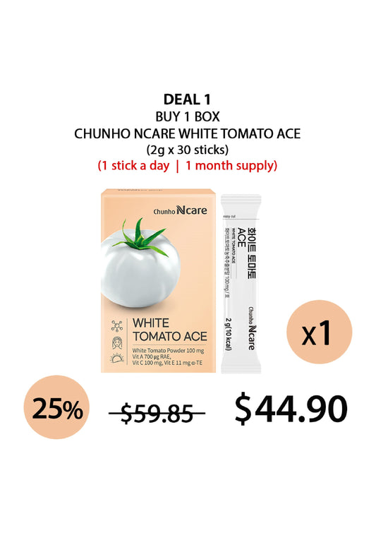 [CHUNHO NCARE] White Tomato ACE (1 Box = 2g X 30 Sticks)