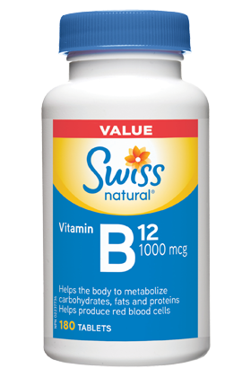 Swiss Natural - Vitamin B12 1000 MCG | 180 Tablets