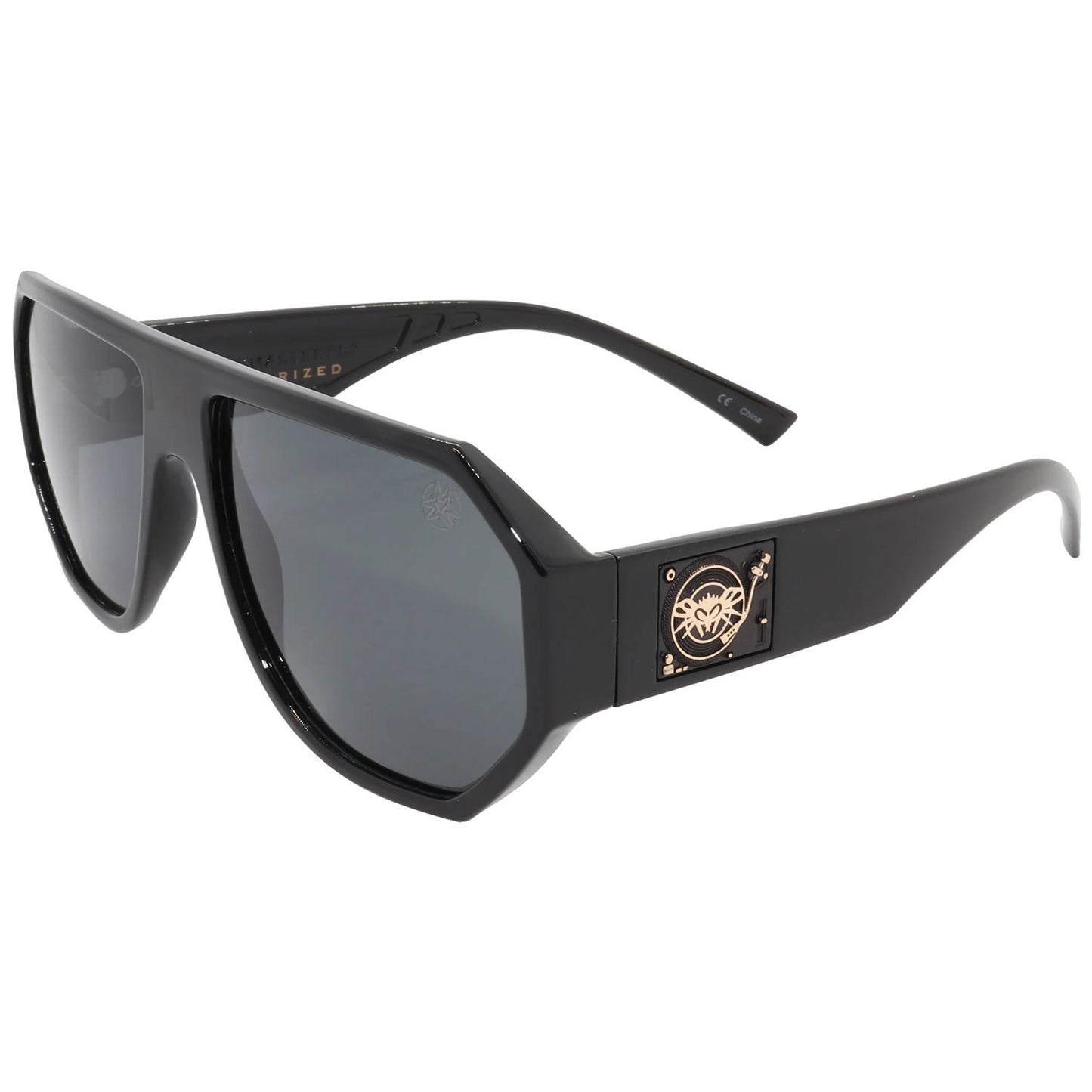 Mix Master Fly Black Flys Collab Shiny Black w/ Smoke Polarized Lens Sunglasses