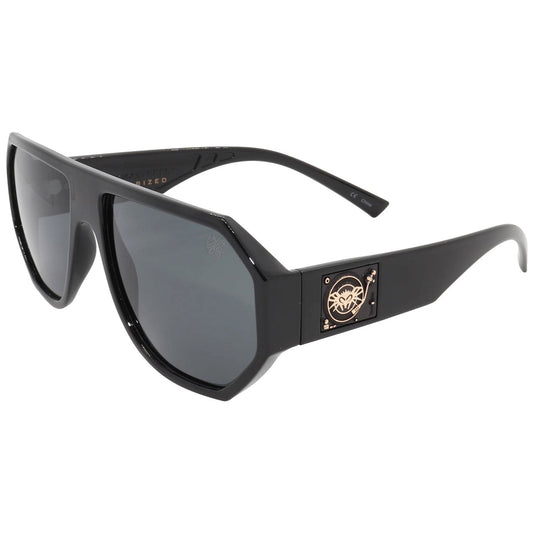 Mix Master Fly Black Flys Collab Shiny Black w/ Smoke Polarized Lens Sunglasses