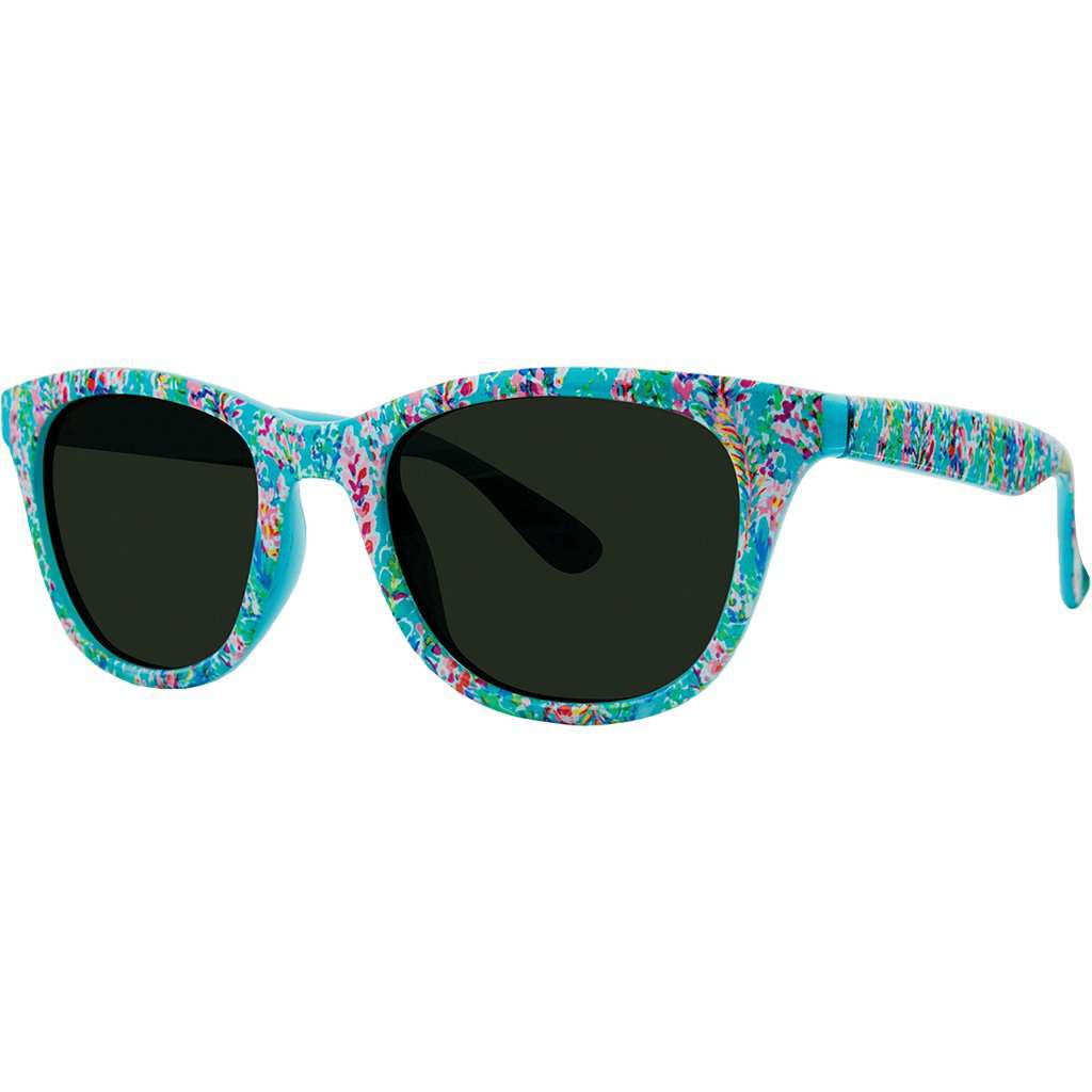 Maddie Sunglasses in Catch the Wave With Green Lenses by Lilly Pulitzer