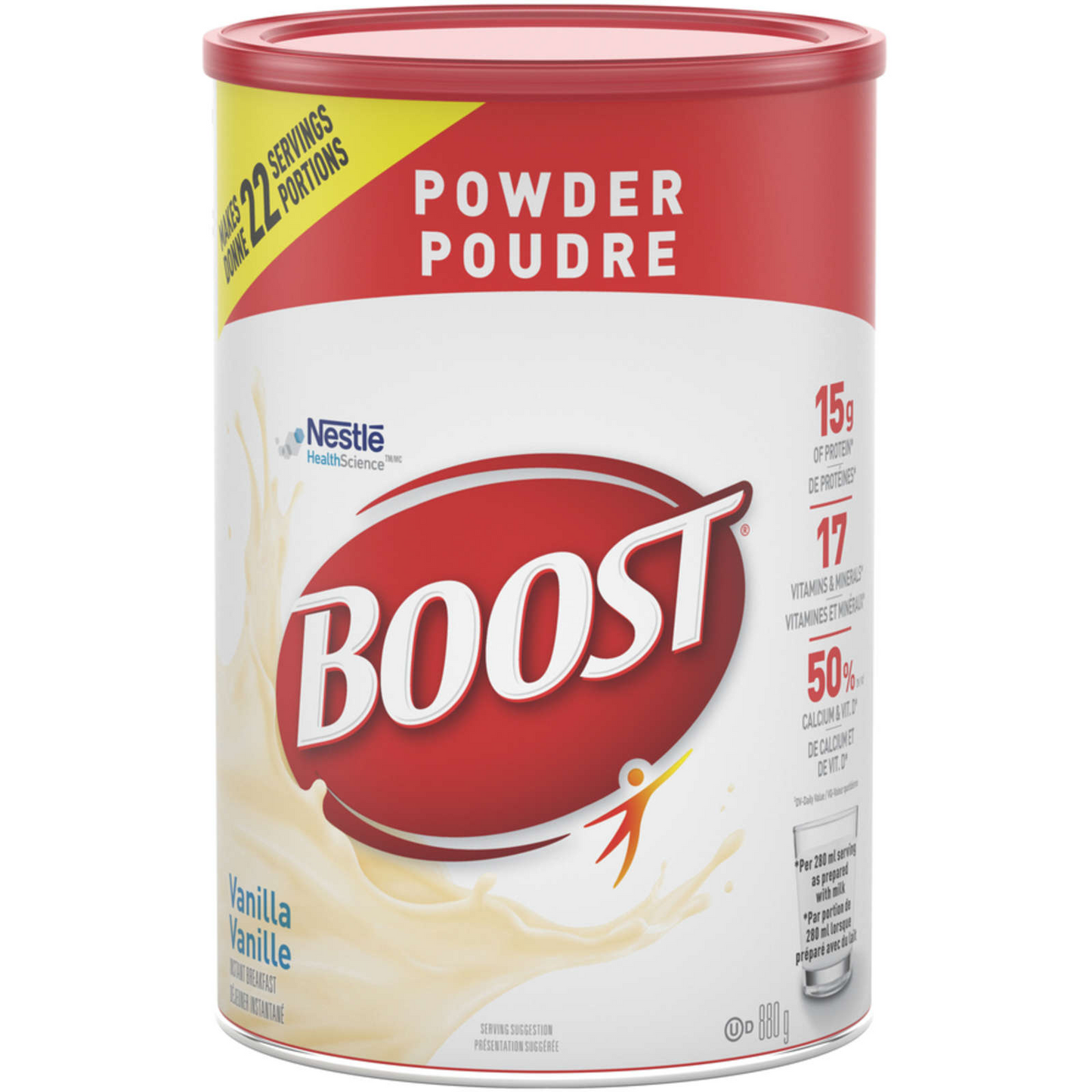 Boost Powder Vanilla 22 Servings Tasty Instant Whey Health Science 880g NEW
