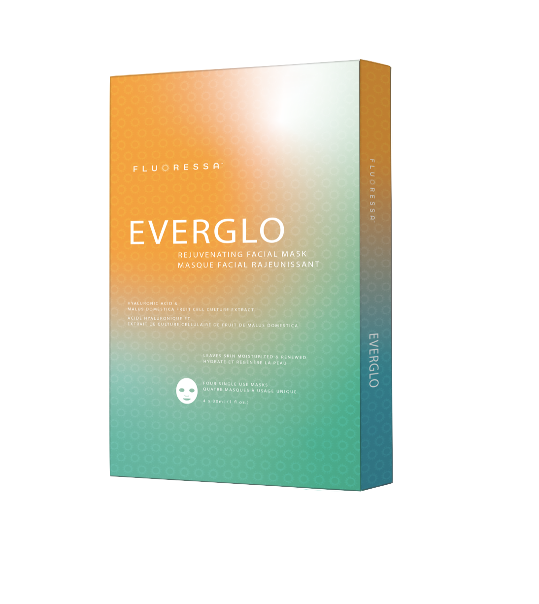 Fluoressa Everglo Rejuvenating Facial Mask Moisturize Renewal 4 x 30ml NEW
