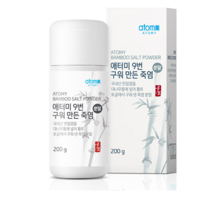 Atomy Bamboo Salt Powder Domestic Sea Barrel Roast Kiln Alkaline Clean 200g NEW