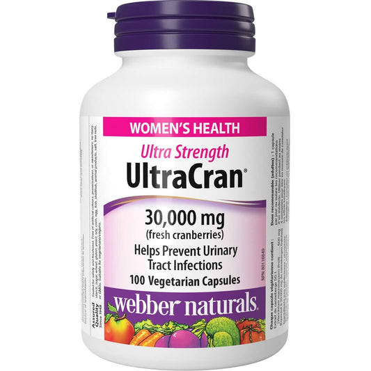 Webber Naturals UltraCran Ultra Strength 30000mg Fresh Cranberry 100 pcs NEW