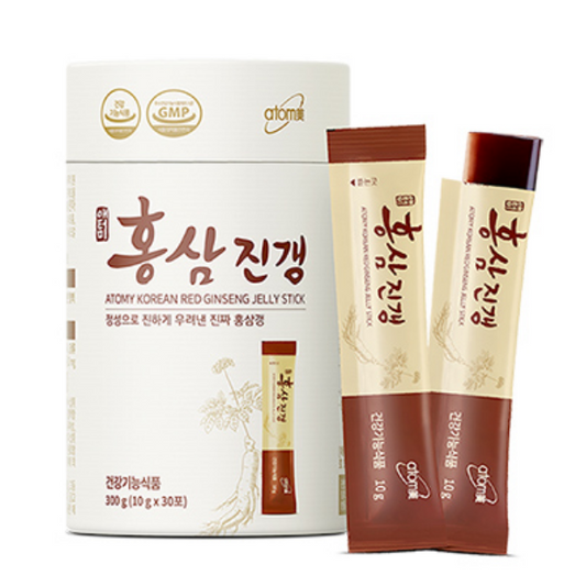 Atomy Red Ginseng Jelly Stick Rich Chewy Sugar Free Ginsenoside 30 Packets NEW