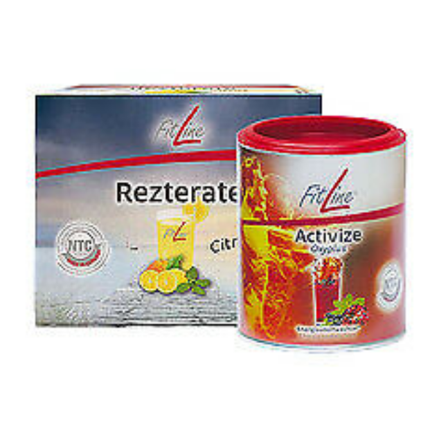 PM FitLine Restorate Activize Oxyplus Can 2pc Kit Energy Gain Algae Powder NEW