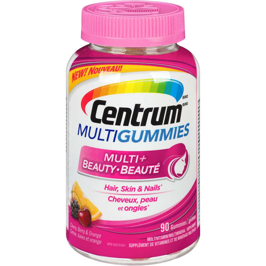 Centrum MultiGummies Multi+Beauty Multivitamin Gummies Hair Skin Nail 90 pcs NEW