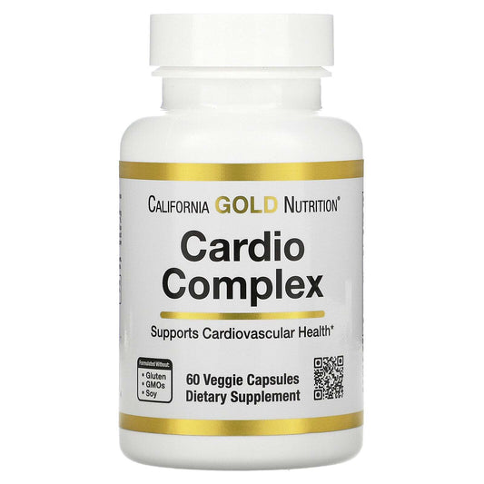 California Gold Nutrition Cardio Complex Herbal Amino Extract 60 Veggie Caps NEW