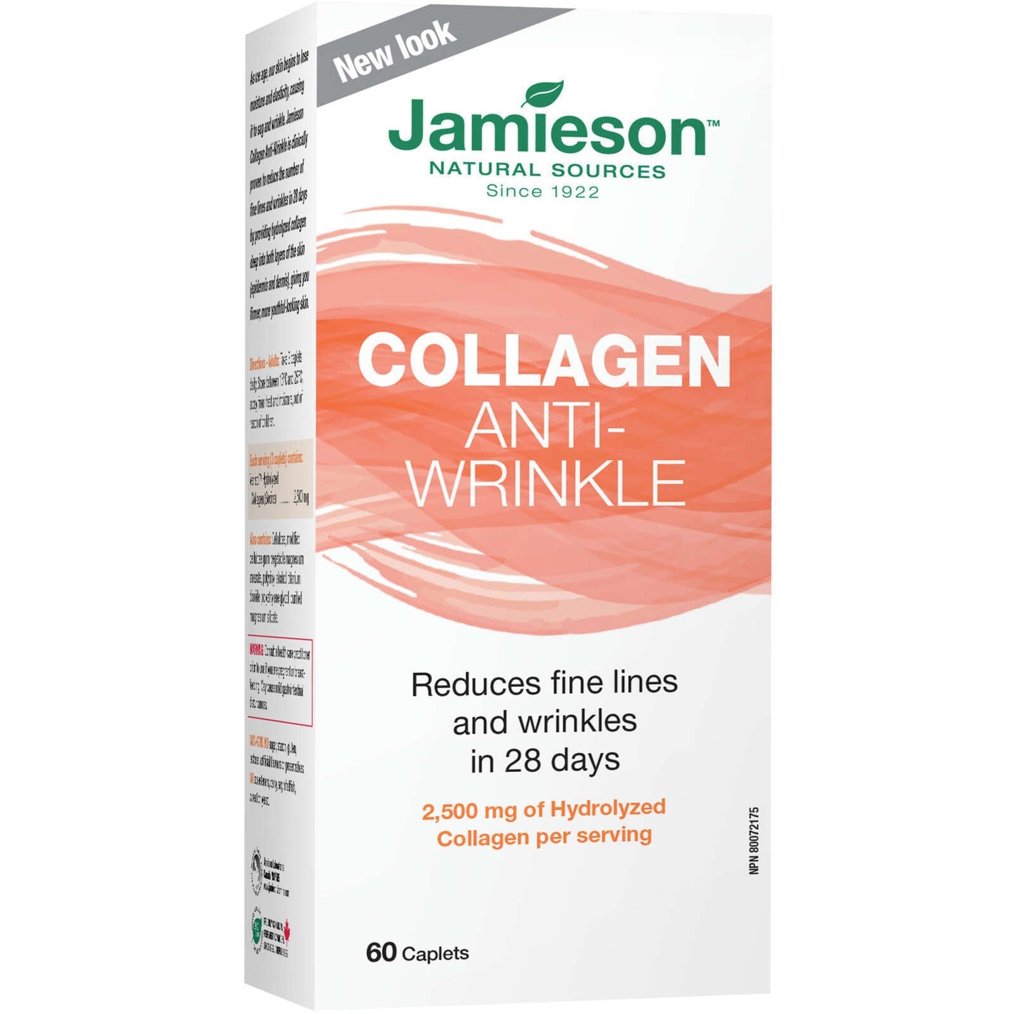 Jamieson Collagen Anti-Wrinkle 500mg Reduce Fine Lines Hydrolyzed 60 pcs NEW