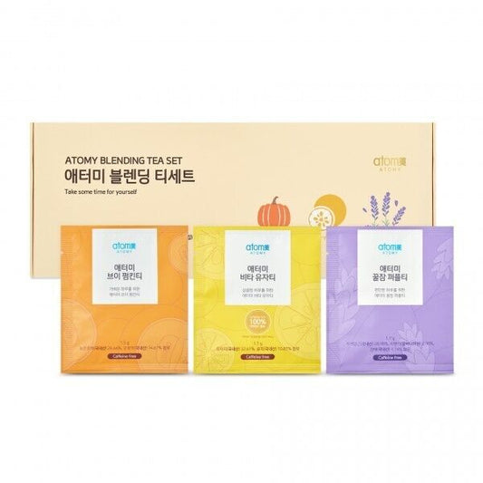 Atomy Blending Tea Set Relax Purple Vita Yuja Deep Sleep 3 Flavors 39.2g NEW