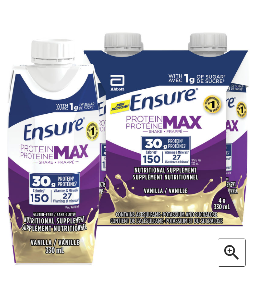 En sure Protein Max 30g Vanilla Drink Supplement Nutritious 4 x 330ml ea NEW