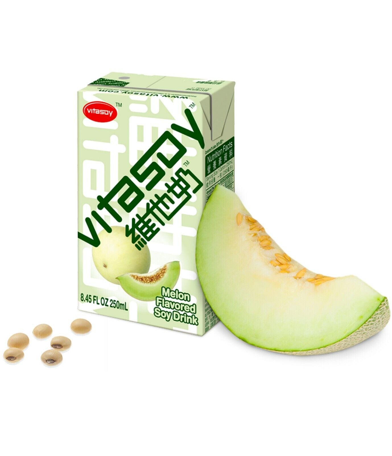 Vitasoy Melon Soy Milk Refreshing Drink No Preservatives 24 Packs x 250mL NEW