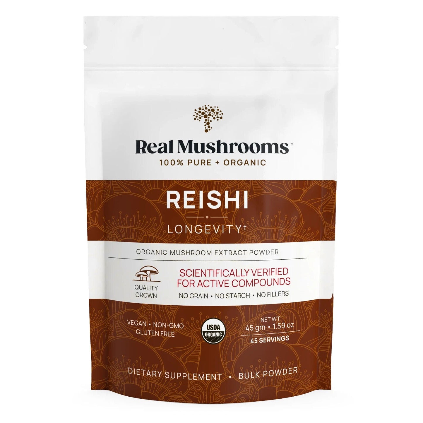 Real Mushrooms Reishi for Pets Bulk Powder Organic Extracts Non-GMO 45g NEW