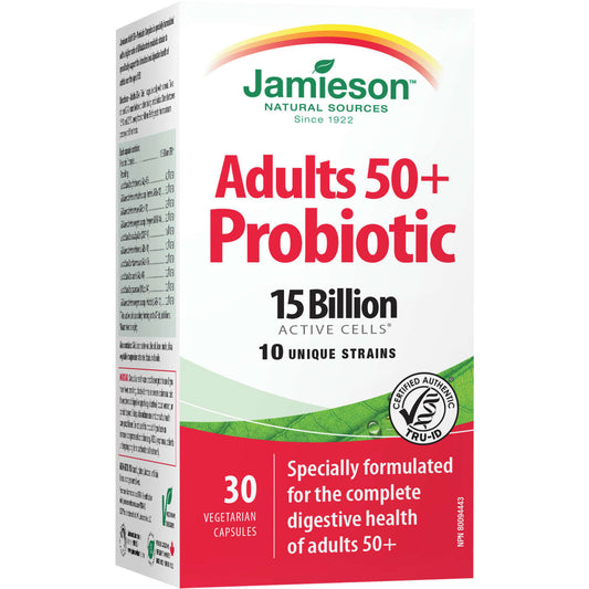 Jamieson Probiotic Complex for Adult Ages 50+ Intestinal Probiotic 30pcs NEW