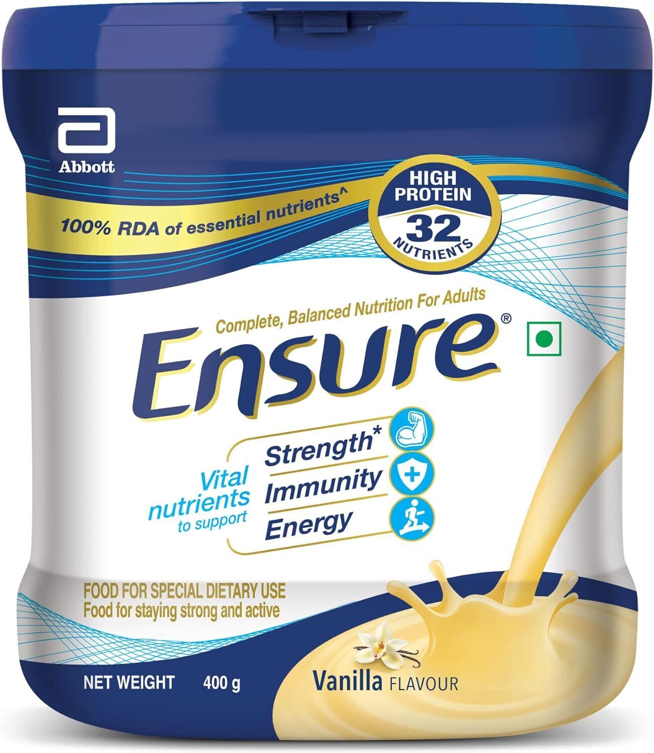 En sure Balanced Adult Nutrition Health Drink Meal Replacement Vanilla 400g NEW