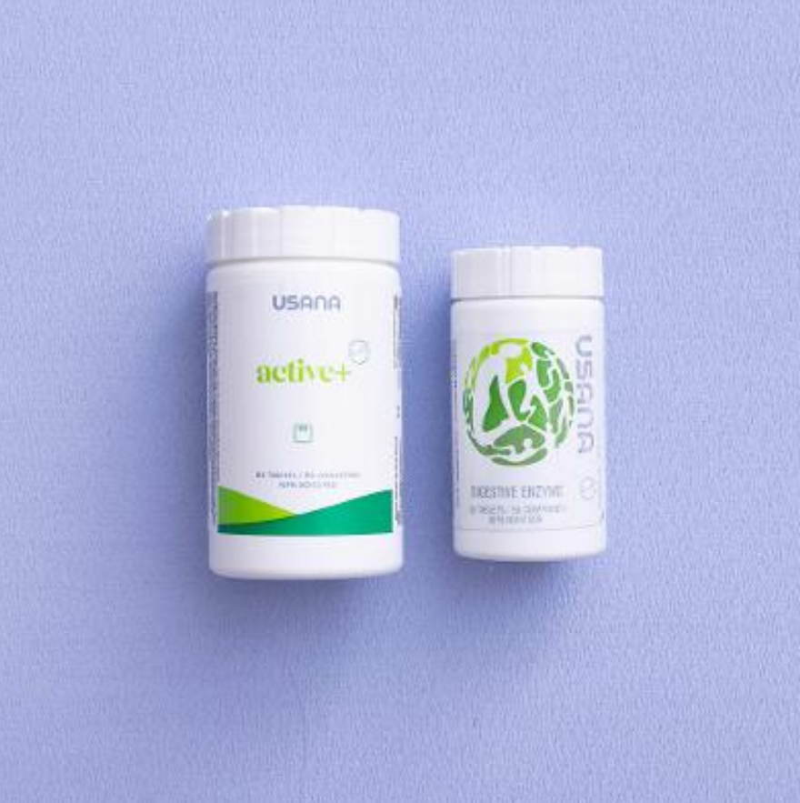 USANA Foodie Faves Pack Active+ Digestive Enzyme Healthy Digestion 2pcs NEW