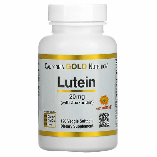 California Gold Nutrition Lutein w Zeaxanthin Marigold 20mg 120 Veg Caps NEW