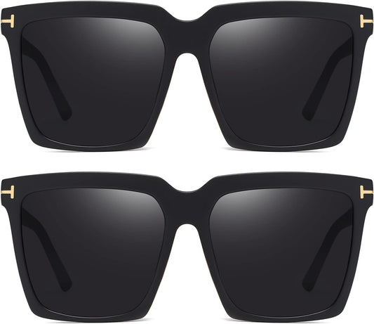 AIEYEZO Oversized Square Sunglasses for Women Men Fashion Big Frame Shades Outdoor Sports Driving Sunnies UV400 Protection