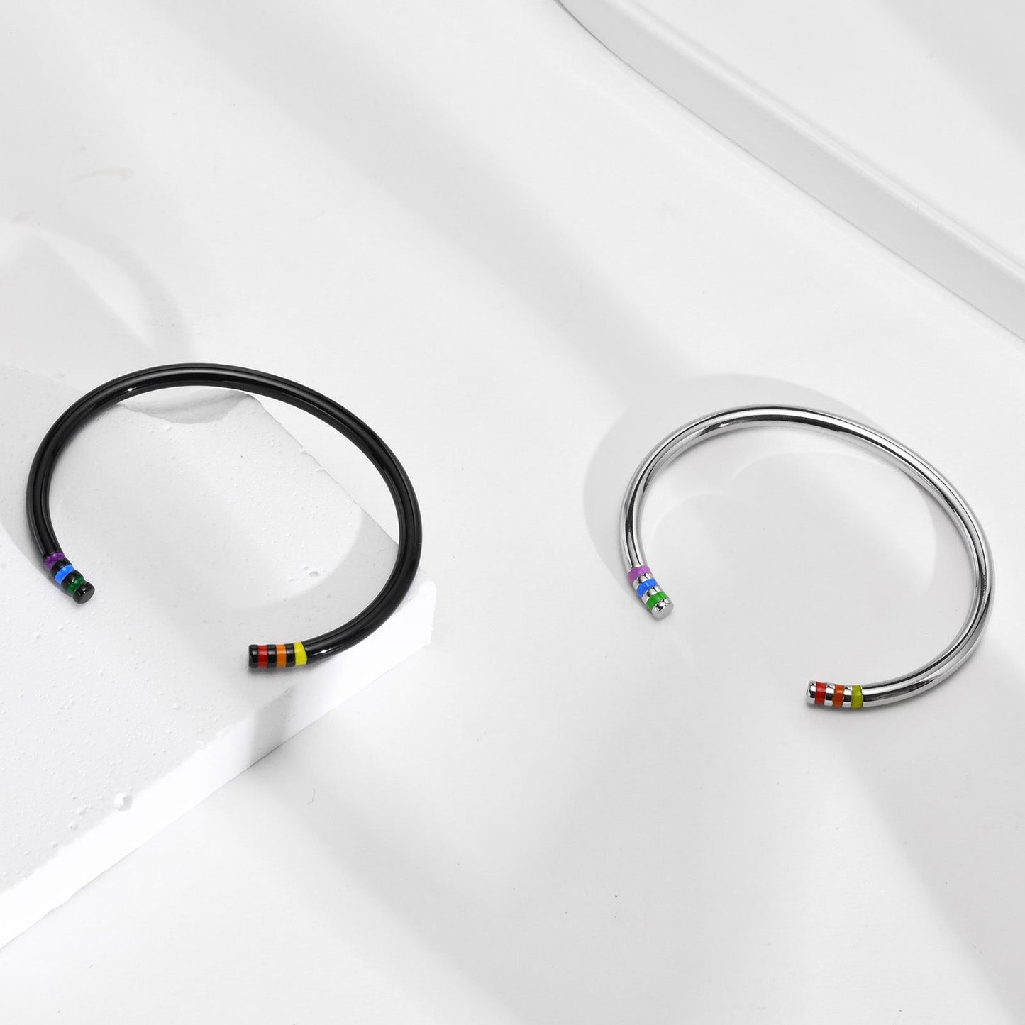 Six-color Rainbow Pride Month Minimalist Couples Bracelet