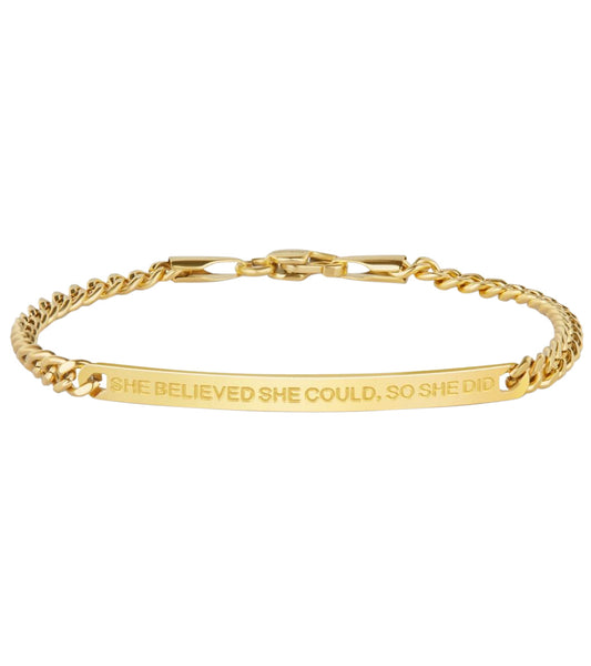 Mantraband She Believed She Could, So She Did Chain Bracelet