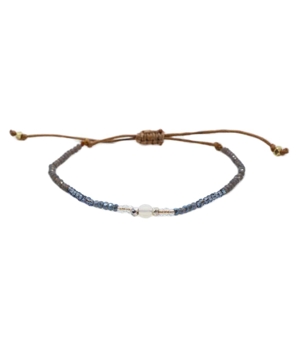Lotus and Luna Intuition Moonstone Goddess Bracelet