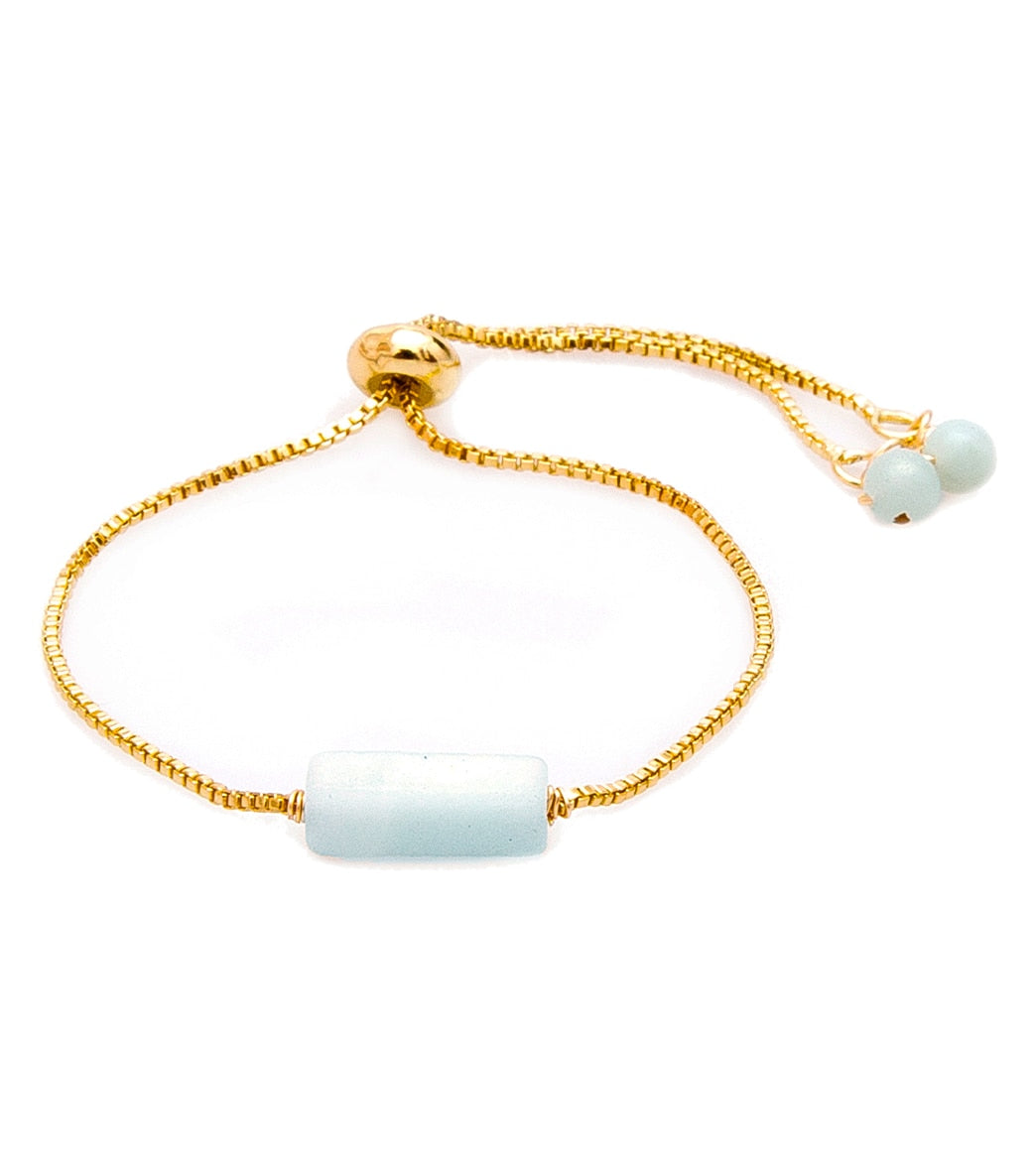 Lotus and Luna Inner Peace Amazonite Stone of the Earth Bracelet
