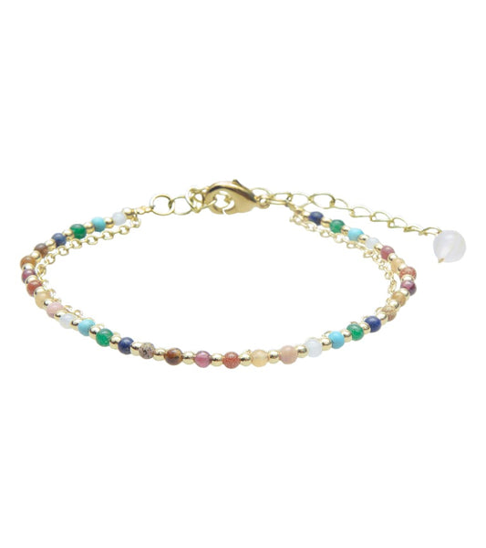 Lotus and Luna Master Healer Gold Healing Layered Bracelet