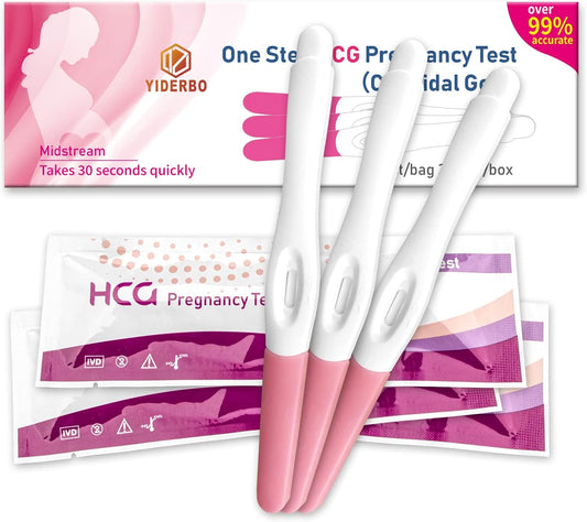 HCG Pregnancy Tests Early Detection Home Test, Woman Individually Sealed 1 Test/Bag 3 Tests/Box Early Pregnancy Home Detection HCG Pregnancy Tests Kit
