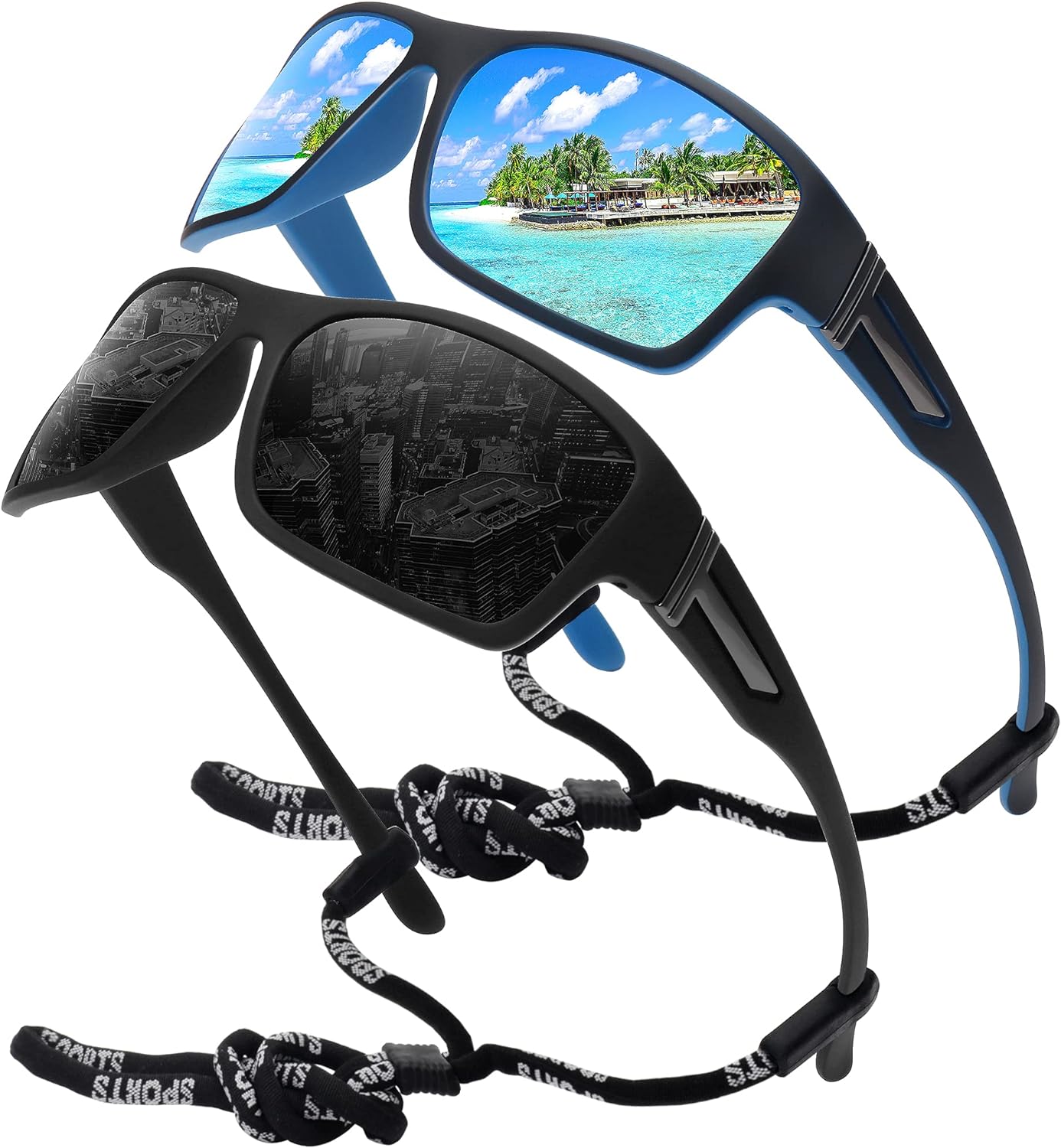 STORYCOAST Polarized Sports Sunglasses for Men Women Unbreakable Frame Cycling Fishing Driving