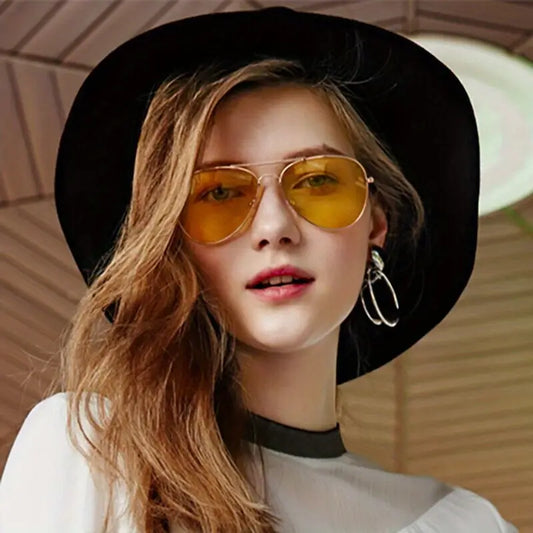 Top Bar Aviator Fashion Sunglasses For Women Men Retro Mirror Lens Outdoor Glasses For Driving Beach Travel