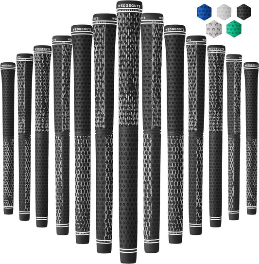 Wedge Guys DC Tour Golf Grips – 4 Grip Zones for Supreme Comfort & Control - All-Weather Performance Golf Club Grips Replacement for Regripping Wedges Drivers Irons Woods Hybrids, Midsize or Standard