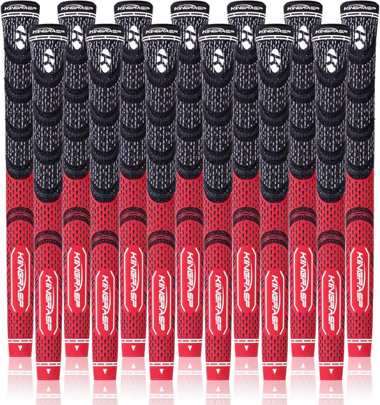 KINGRASP Golf Grips, Standard/Midsize, Golf Grips Set of 13(Free 13 Tapes), Anti-Slip Rubber Golf Club Grips, 8Colors Optional