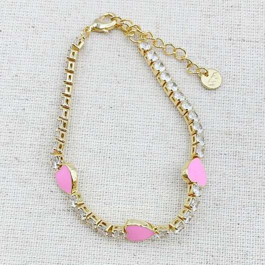 PINK HEART BRACELET