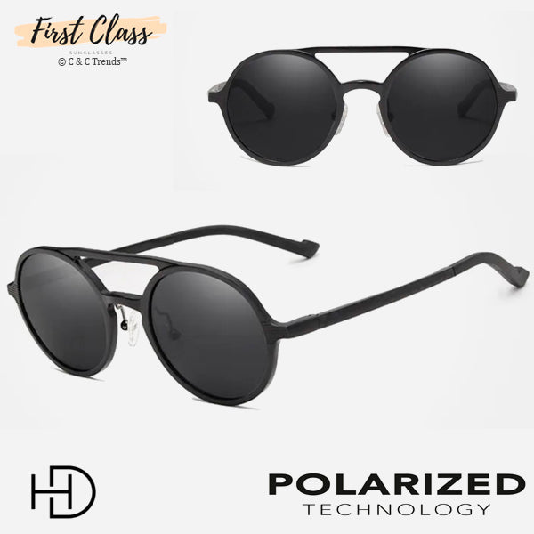 Aluminum Polarized Retro Round Sunglasses 2