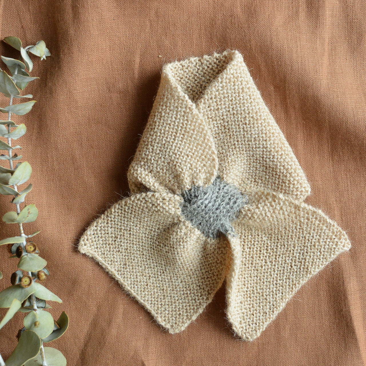 Handknitted Scarf - 100% Baby Alpaca - (Babies 6m-3y+)