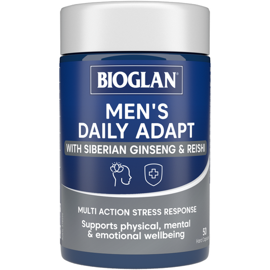 Bioglan Men's Daily Adapt with Siberian Ginseng and Reishi 50 Capsules